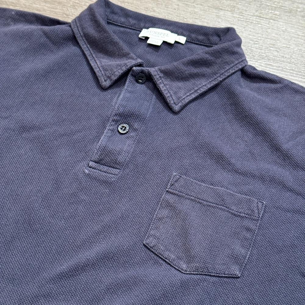 Sunspel Navy Polo Shirt